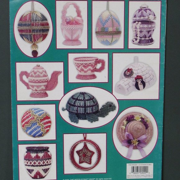 Plastic Canvas Projects Booklet 3D Ornaments + - Picture 2 of 2